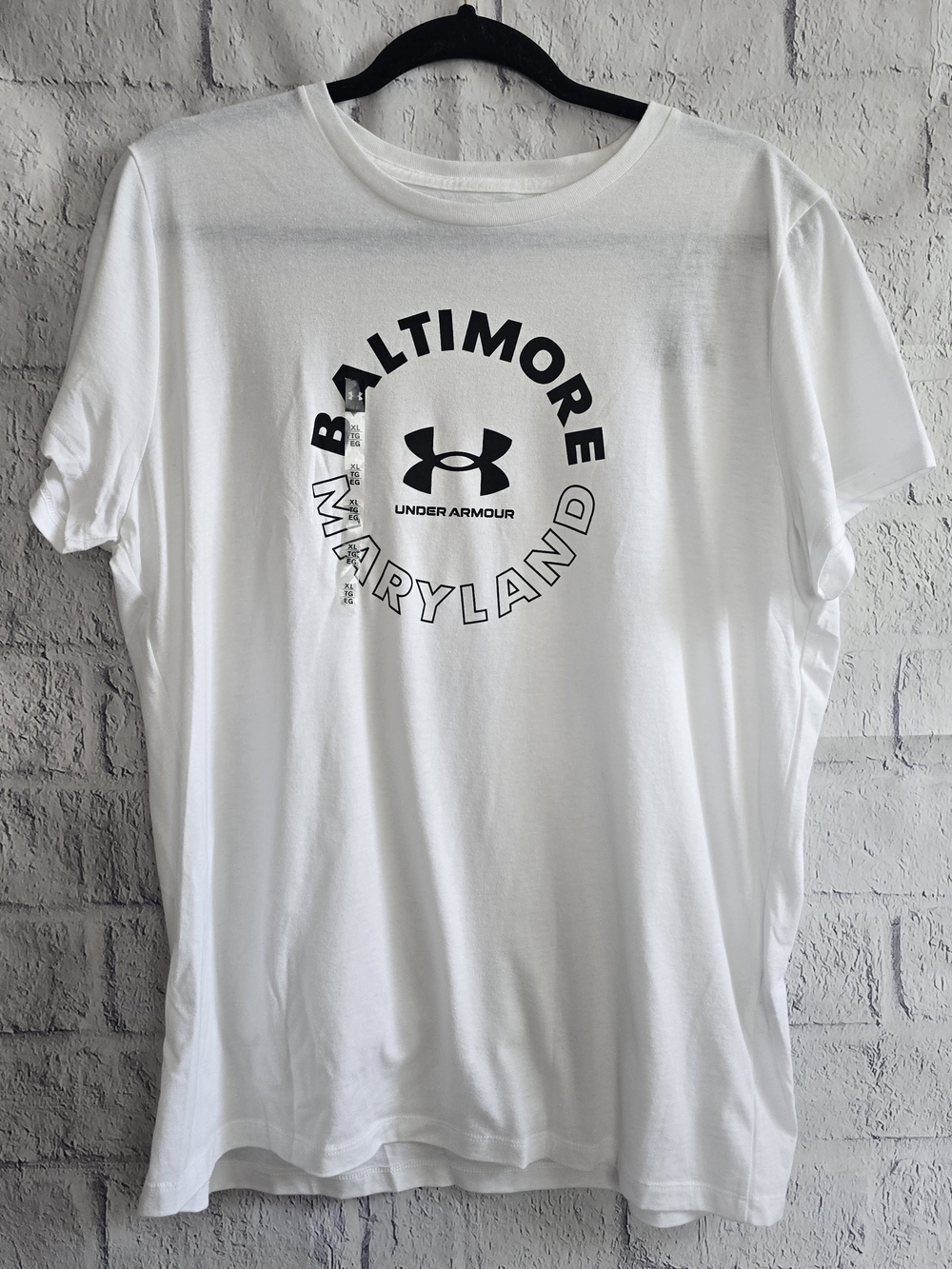 Under Armour NWT White Baltimore Maryland Logo Short Sleeve‎ Tee - Picture 2 of 10
